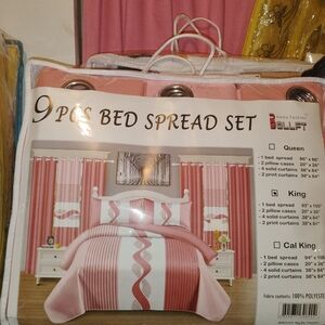 9-Piece Pink Bed Spread Set